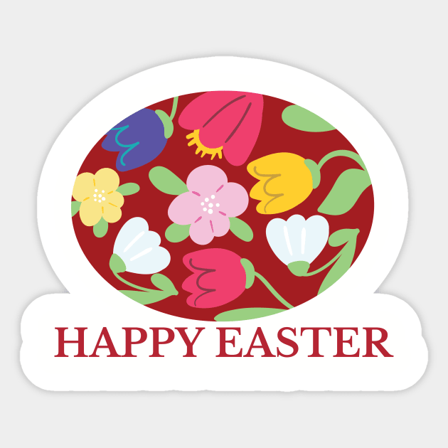 HAPPY EASTER EGG Sticker by DZHotMess